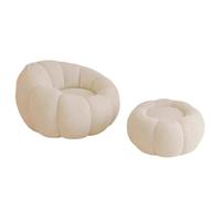 Lijiaxiuyc-101 Fauteuil Poire Canapé Paresseux Simple, Petite Chaise Longue for Dormir et s'incliner, de Loisirs for Chambre à Coucher Siège modulable(Blanc)