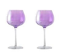 Lijiaxiuyc-101 Verres pétillants Flûte à champagne pied haut violette, lot de 2 verres en forme ventre citrouille for diverses fêtes Capacité 15,56 oz