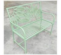 LIKANGLONGJU 108cm Banc Exterieur Jardin Pliable Métal Banquette Jardin Renforcée Capacité 260kg Siège de Extérieur pour Terrasse Balcon(Green)