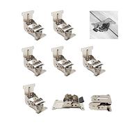 LIKERAINY 0-90-180 Degrés Charnière Pliante Autobloquante le Panneau D'extension de Table Rabattable Support Pliable Raccords pour Établi Pliant en Fer avec Argent Paquet de 8