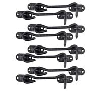 LIKERAINY Crochet de Cabine en Acier Inoxydable 104 mm Loquet de Porte Serrures de Portes pour Portes de Grange Coulissante Armoire Fenêtre Abri Jardin Clôture Noir Paquet de 8 Pièces