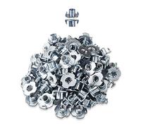 LIKERAINY Écrous à Griffes M5 x 8mm Écrou en T Inserts Acier Fileté pour Travail du Bois Jambe de Meubles Écrous de Butée 200pcs