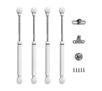 LIKERAINY Porte Armoire de Cuisine Vérin à Gaz 80N Relevable Ressorts à Gaz Rester Charnière Amortisseur Pistons Pneumatique Soutien pour Levage Portes Meuble Lot de 4 Blanc