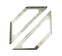 LIKERAINY Raccord d'angle 270x270mm Attache Fer Équerre d'assemblage de Fixation Connecteurs Triangulaire de Support pour Étagère en Bois Armoire Chaise Table Porte Meubles 2 Pièces