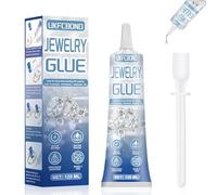 LIKFCBOND Colle à Bijoux Extra Forte, Colle pour Strass, 120ML | Colle Bijoux Transparente - Colle pour Perles, Destinée à la Fixation Bijoux DIY, Pierres Précieuses Strass et Diamants