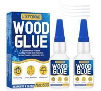 LIKFCBOND Colle à Bois Extra Forte, 60g Colle Bois Imperméable | Transparente et Très Adhésive | Anti-dessèchement | Colle Contact pour la Réparation de Meubles en Bois, Les Travaux Manuels