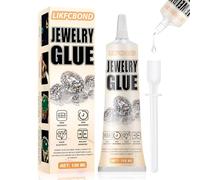 LIKFCBOND Colle Bijoux Extra Forte, Colle pour Strass Transparente, 120ML | Colle à Strass - Invisible et Sans Traces - Pour Coller Toutes Sortes Bijoux à Faire Soi-même, Pierres Précieuses et Strass