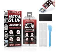 LIKFCBOND Colle Métallique, 85g Colle Métal Liquide Extra Forte | Soudure à Froid Metal - Séchage Rapide et Etanchéité Elevée, Colle Epoxy Bi-composant pour le Soudage et Réparation du Métaux