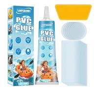 LIKFCBOND Kit Réparation Piscine, Colle PVC Imperméable, 50ML | Kit Reparation Bateau Pneumatique, Colle PVC pour Matelas Gonflables, Bouées Sauvetage et Tentes Gonflables