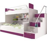 Lilas Lit superposé à étage Chambre d'enfant Lits superposés Meubles brillants