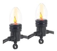 LILENO HOME Lot de 2 ampoules de rechange - Accessoires compatibles avec guirlande lumineuse extérieure et intérieure avec 10 ampoules à flamme - Accessoires 2 ampoules de rechange E14 compatibles