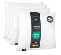 LILENO HOME Lot de 4 coussins en microfibre, lavables jusqu'à 95 °C, fermeture éclair, 50 x 50 cm, pour rembourrage de coussin ou décoration de canapé