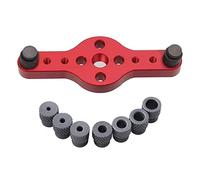 Lilihuimaoyi Gabarit de Perçage pour Tourillons, Auto-centrant, Gabarit de Perçage, Outil de Menuiserie, Facile à Manipuler pour Les Professionnels, Table, ROUGE