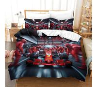 LILIlaobiao Confortable Ferrariii Linge De Lit Chaleur Bed Cover Aide Au Sommeil Literie Lavable Formula Racing Parure De Lit Chaleur Housse De Couette pour Garçons & Filles Double（200x200cm）