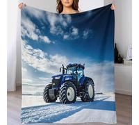 LILIlaobiao FT Tracteur Couverture Polaire, Plaid Polaire Duveteux Plaid Canape Johndeer Couvertures Doux Confortables Haute Qualité Anti-Boulochage Lit Salon Chambre 80x90inch(200x230cm)