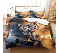 LILIlaobiao Personnalité Formule 1 BullRacing Housse De Couette Lavable Literie Respirant Bed Cover, Différentes Tailles Formula Racing Design Parure De Lit, Microfibre Linge De Lit King（220x240cm）