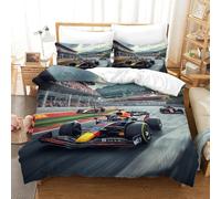 LILIlaobiao Racing Housse De Couette Double（200x200cm）, Hypoallergénique Formulaone Literie pour Adultes Enfants Linge De Lit De Microfibre