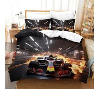 LILIlaobiao Racing Modèle Housse De Drap, Lavable Formulaone Housse De Couette Double（200x200cm）, Microfibre Douce Linge De Lit Finesse Literie Hygroscopique Parure De Lit