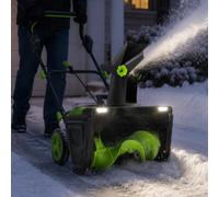 lilishangmao Fraise À Neige Compacte sans Fil avec Poignée Ergonomique Pliable 4Batteries