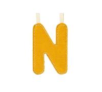 Lettre en tissu phosphorescente jaune N