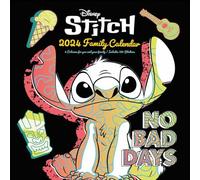 Lilo and Stitch Calendrier 2024 - Agenda familial mensuel 30 cm x 30 cm - Produit officiel Multicolore