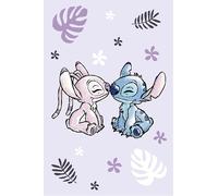 Lilo and Stitch Couverture Polaire Douce et Confortable pour Enfants et Adolescents, 100% Polyester, 100 x 150 cm, légère avec Motif à Points Violets, idéale pour canapé, lit ou jeté de Voyage