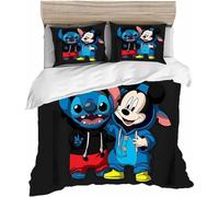Lilo & Stitch Parure De Lit Pour Adolescents Stitch Bedding D Anime Cartoon Ensemble De Literie Pour Enfants (, X Cm)