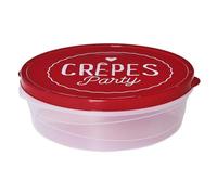 Lily Cook Boîte de Conservation pour Crêpes 30 cm Transparente Blanc | Polypropylène, boîte de conservation pour crêpes, 30 cm, ustensile de pâtisserie, design transparent, cuisine, blanc