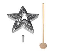 Lily cook - Coffret Dessert Sapin de Noel Etoiles - avec Support - Recette incluse - Dimensions : 25.8 x 4.4 x 16.2 cm