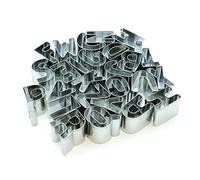 Lily cook Emporte-Pièces Alphabet en INOX 26 Pièces Créatif Argent | Acier inoxydable, emporte-pièces alphabet, 26 pièces, créations culinaires originales, pâtisserie, argent