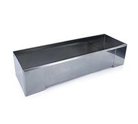 Lily cook - KP5344 Moule à Bûche Carré en INOX Argenté, Embouts Amovibles pour Démoulage Simplifié, Dimensions 30,5 x 10 x 7,3 cm, Usage Polyvalent, Cadeau Pratique