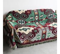 Lily et ses amis - Nordic géométrique Jacquard Pompon Jeté Leisure Couverture