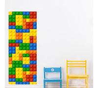 Lily&her Friends DIY Sticker Mural 3D Photo Papier Peint PVC Imperméable Amovible Autocollant pour Chambre Salle de Bain Chambre Enfant Décoration Maison 77 x 200 cm (Enfants Lego)