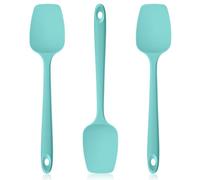Lilybeam 315°C Résistante à la Chaleur Lot 3 Spatule Silicone, Bleu ciel | Grande Maryse de Patisserie Cuisine Professionnelle Cuillere Souple, Sans Bpa Haute Temperature Spatula Spoon pour Cuisson