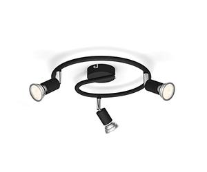 Limbali plate/spiral black 3x50W 230V
