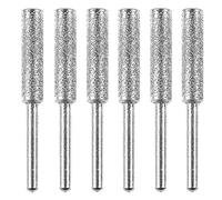 Lime à meule, 12 pièces d'accessoires de perçage, bavure diamant de 4 mm avec revêtement titane pour l'affûtage précis, rapide et facile de la lame de tronçonneuse à chaîne