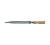 Lime de mécanique plate, pointue, mince 907 à manche bois - demi-douce - 16x2 mm MOB