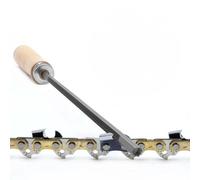 Lime diamant ronde pour chaînes de tronçonneuse Hexa 4,0 4,8 5,2 mm pour Stihl Husqvarna Dolmar 0,3-1/4-3/8-0,325 - .404 (2 limes HEXA 5,2 mm avec manche en bois)