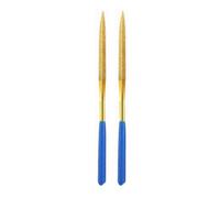 Lime Metal Diamant recouvert de titane 140 mm | Mini lime manuelle métal Jade bois polissage bricolage(Triangular (2pcs))