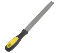 Lime Plate à Main avec Manche, 20cm, Dents Moyennes pour Métal | Acier Carbone Solide, Poignée Antidérapante Ergonomique, pour Lisser les Bords et Bavures Métalliques en Couleur Aléatoire