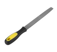 Lime plate, lame lisse en acier au carbone T12, outil de travail des métaux de 12,4 pouces avec poignée ergonomique pour l'ébavurage et l'affûtage des bords
