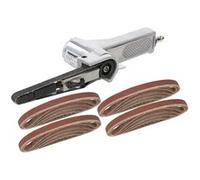 lime ponceuse pneumatique + 20 bandes abrasives etroites de 10 x 330 - Oc-pro G