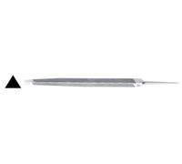 Lime triangulaire pour scies, haute résistance, grain 150, idéale pour affûter et maintenir les bords de coupe dans les outils et les métaux.