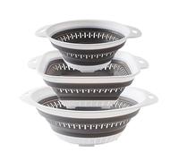 Limeow 3 Pièces Passoire Pliable Passoire Retractable Passoire Cuisine Passoire Plastique Passoire Pliante Silicone pour Pâtes Fruits et Légumes pour Une Utilisation Quotidienne et Extérieure Maison