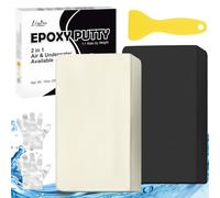 Limino Mastic époxy, 284g mastic de piscine à réparation rapide, sous l'eau ou sur l'eau, 2 parties d'argile gravée époxy pour coller le métal, les carreaux, le plastique (Noir)