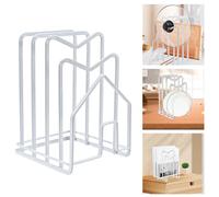 LIMITADA Porte Planche à Découper Métal Rangement Couvercle Casserole Blanc Support Planche à Découper Porte Couvercle Casserole Rangement Planche à Decouper pour Cuisine Stokage Assiette Vaisselle