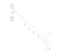 Limiteur de fenêtre pour assemblage de fenêtres et de portes en alliage d'aluminium et en acier plastique avec limite de déplacement définie et tolérance de charge (blanc-L)