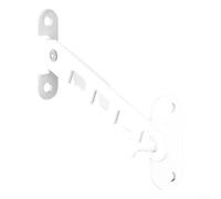 Limiteur de fenêtre pour assemblage de fenêtres et de portes en alliage d'aluminium et en acier plastique avec limite de déplacement définie et tolérance de charge (blanc)