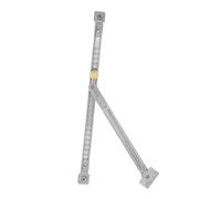 Limiteur de Fenêtre Réglable sans Perçage, Acier Inoxydable Argenté | Angle Maximal 135°, Protection Ajustable, Cuisine et Chambre, Limite L’ouverture, Usage Intérieur