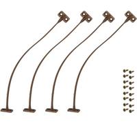 Limiteur d'ouverture pour portes de meubles - support d'abattant silencieux - set de 4 - marron - plastique